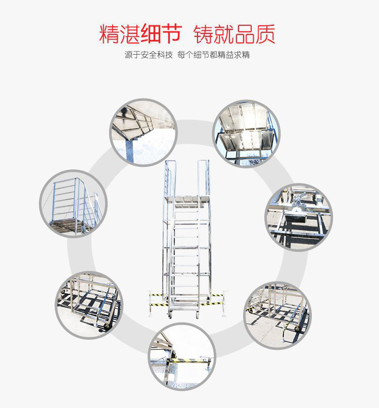 地铁/高铁移动操作平台登高梯